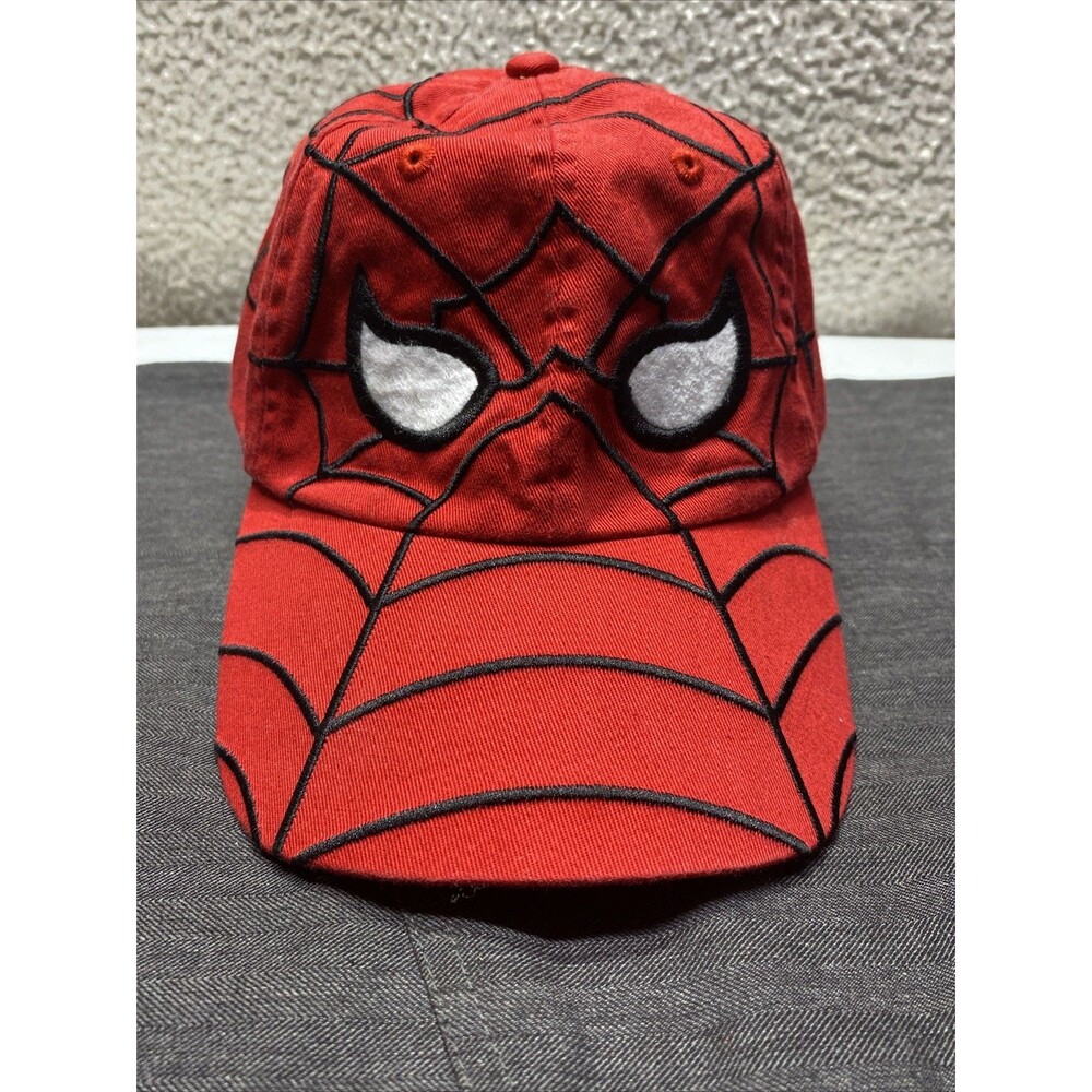 Universal Studios Youth Boys Spider-Man Marvel Red Adjustable Embroidered Cap